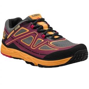 NEW TOPO ATHLETIC women's hydroventure trail running shoe in burgundy/peach